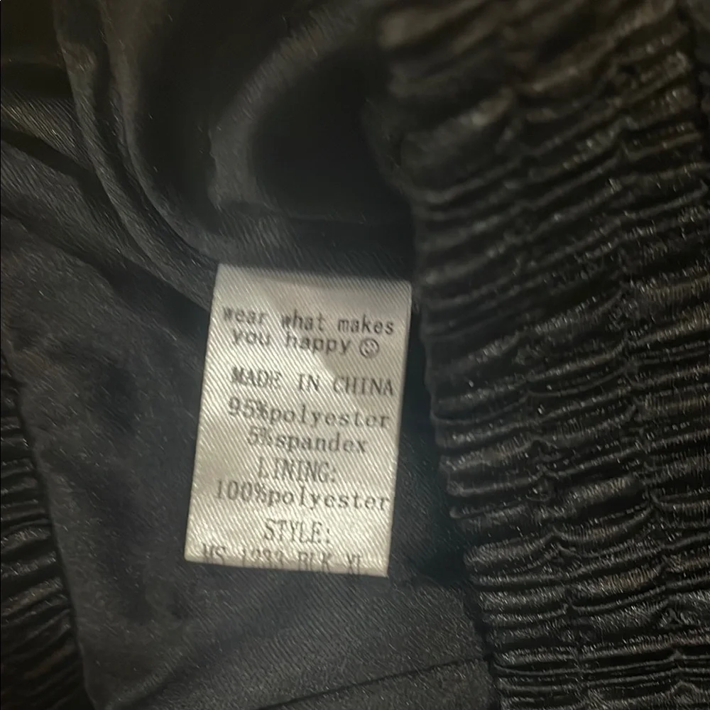 Dressed in LALA Black Button Down Shirt & Skirt - Picture 10 of 10